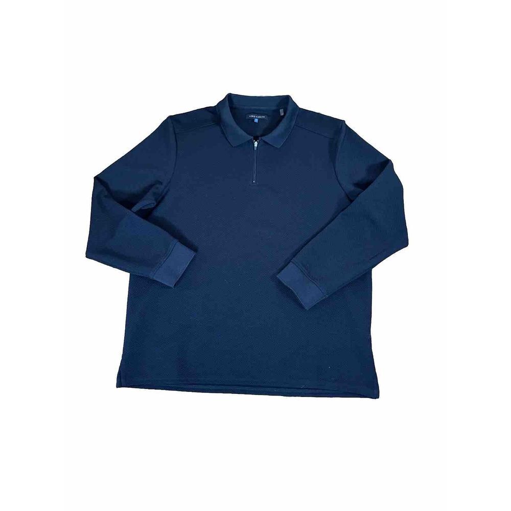 Vince Camuto Mens Blue Long Sleeve Quarter Zip Sweater Pullover Size XXL
